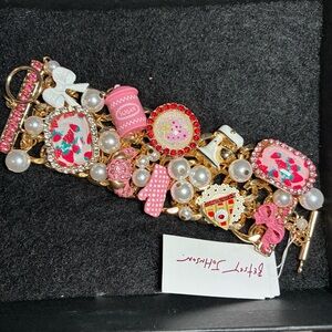 NWT Betsey Johnson Sweets Baking Charm Bracelet | Whimsical Statement Piece